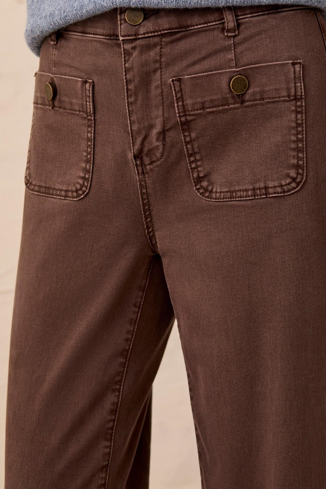 Saddlebrown Sophia Curvy Super Straight Ankle Jeans