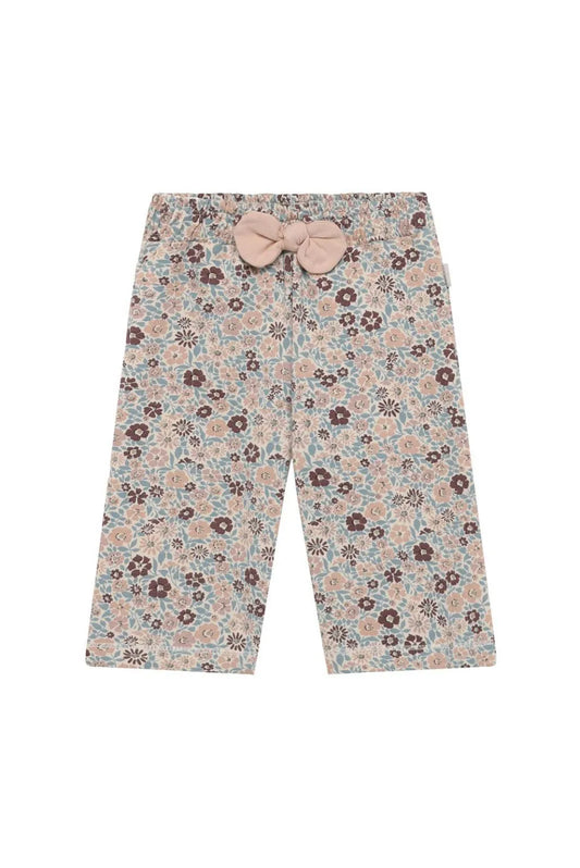 Girls Floral Pants With Bow