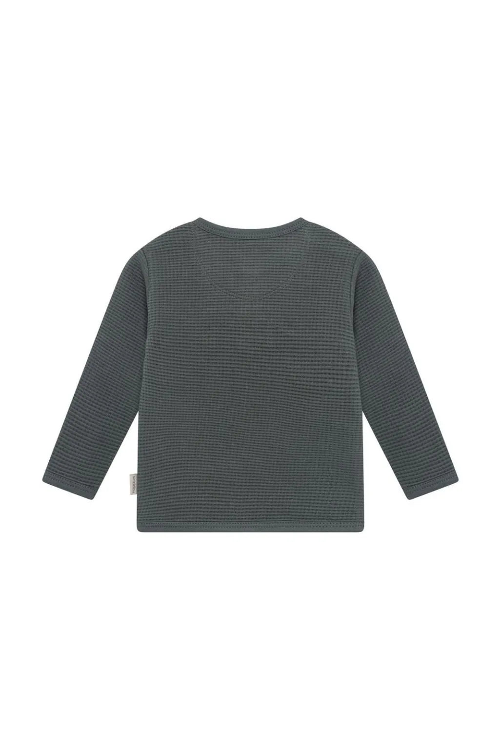 Boys Hunter Green Waffle Knit Longsleeve