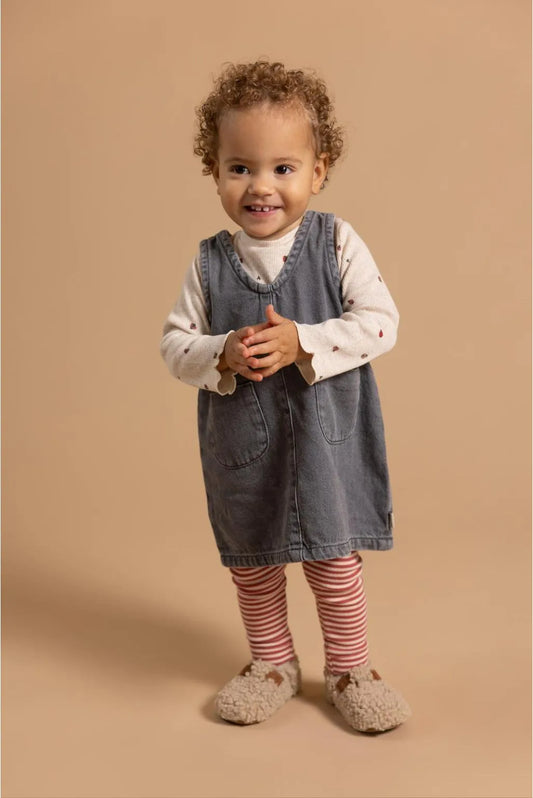 Girls Grey Denim Dress