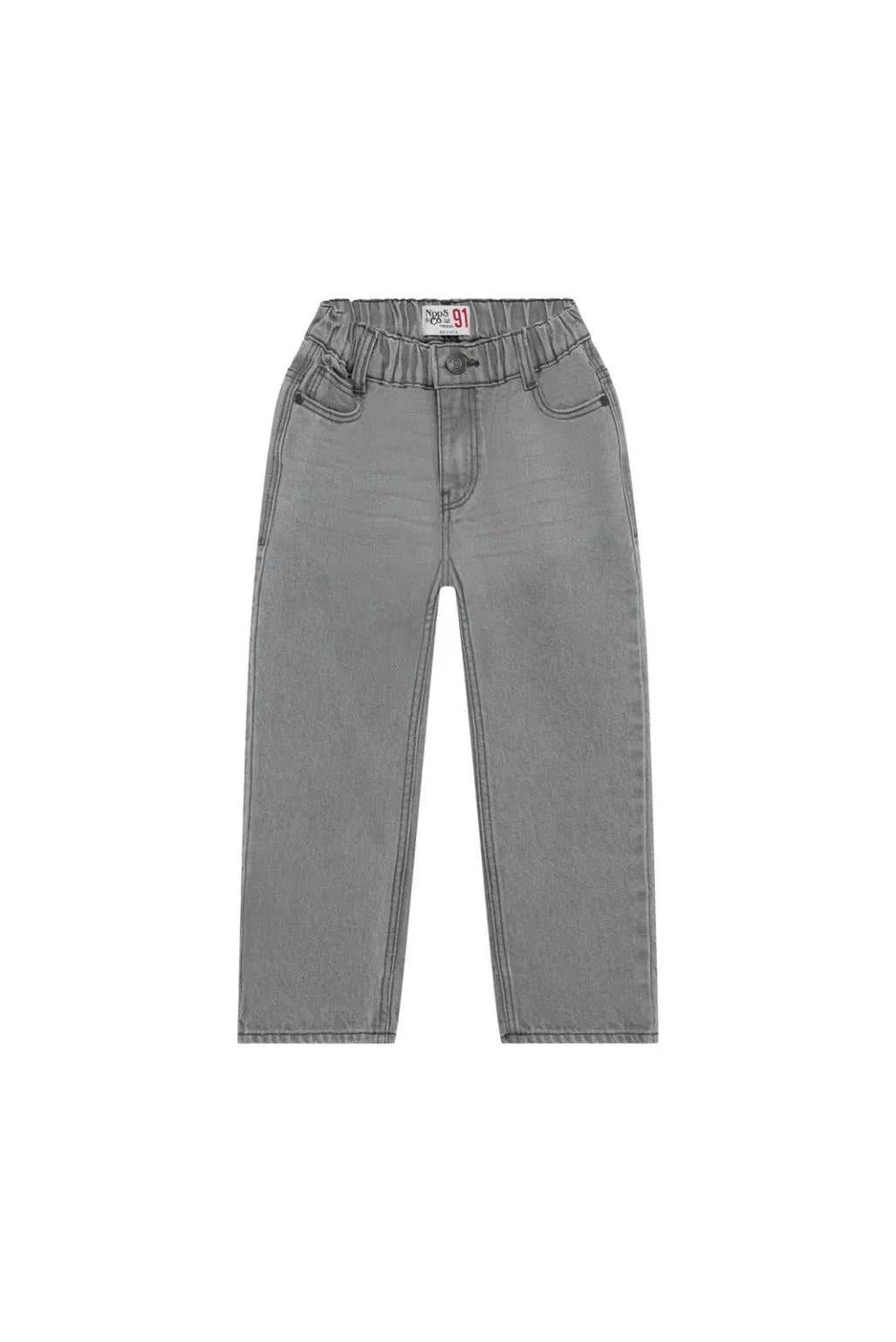 Boys Grey Long Relaxed Fit Jeans