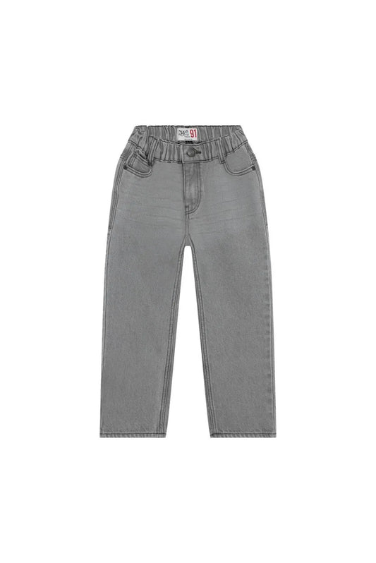 Boys Grey Long Relaxed Fit Jeans