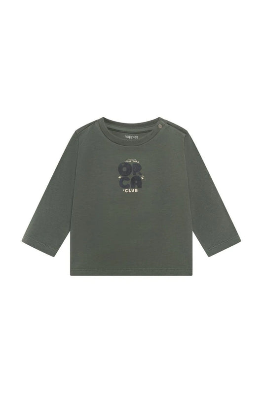 Boys "Orca Club" Green Longsleeve