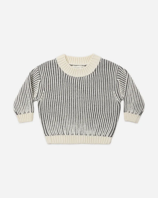 Boys Relaxed Midnight Stripe Knit Sweater