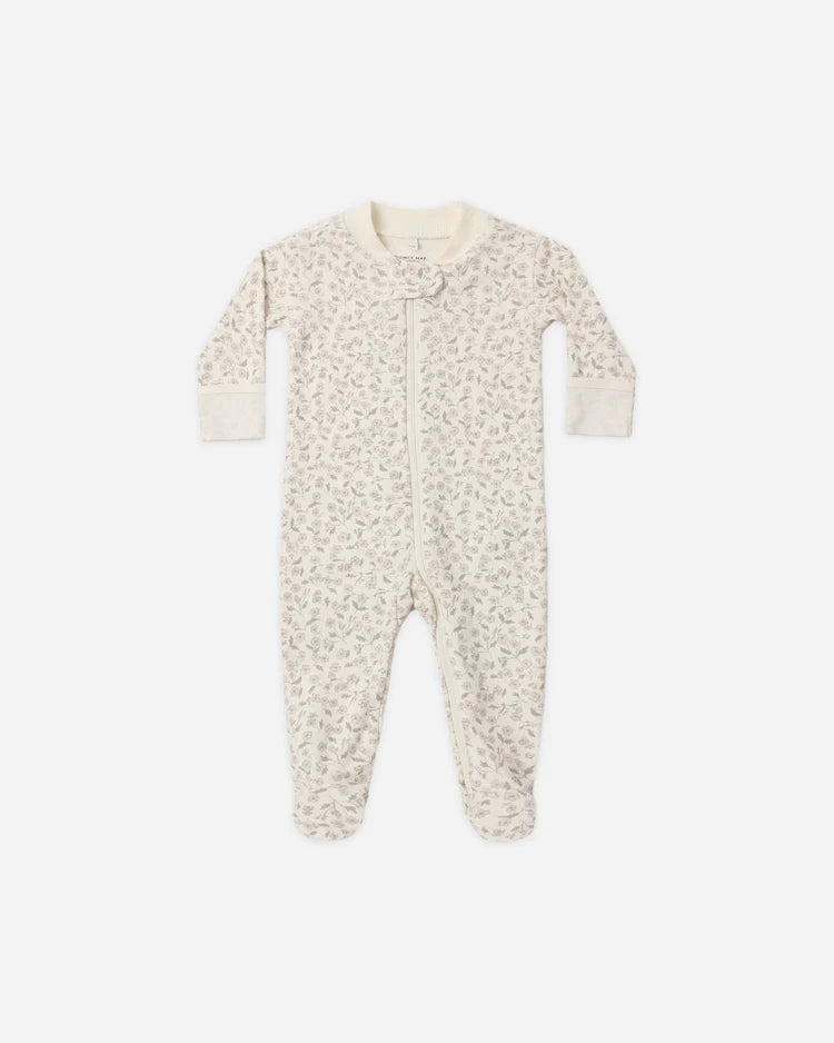 Baby Girls Floral Zip Up Sleeper