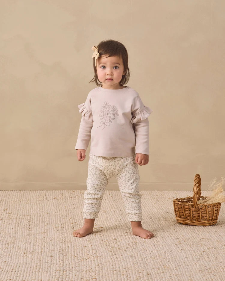 Girls Floral Drawstring Pants