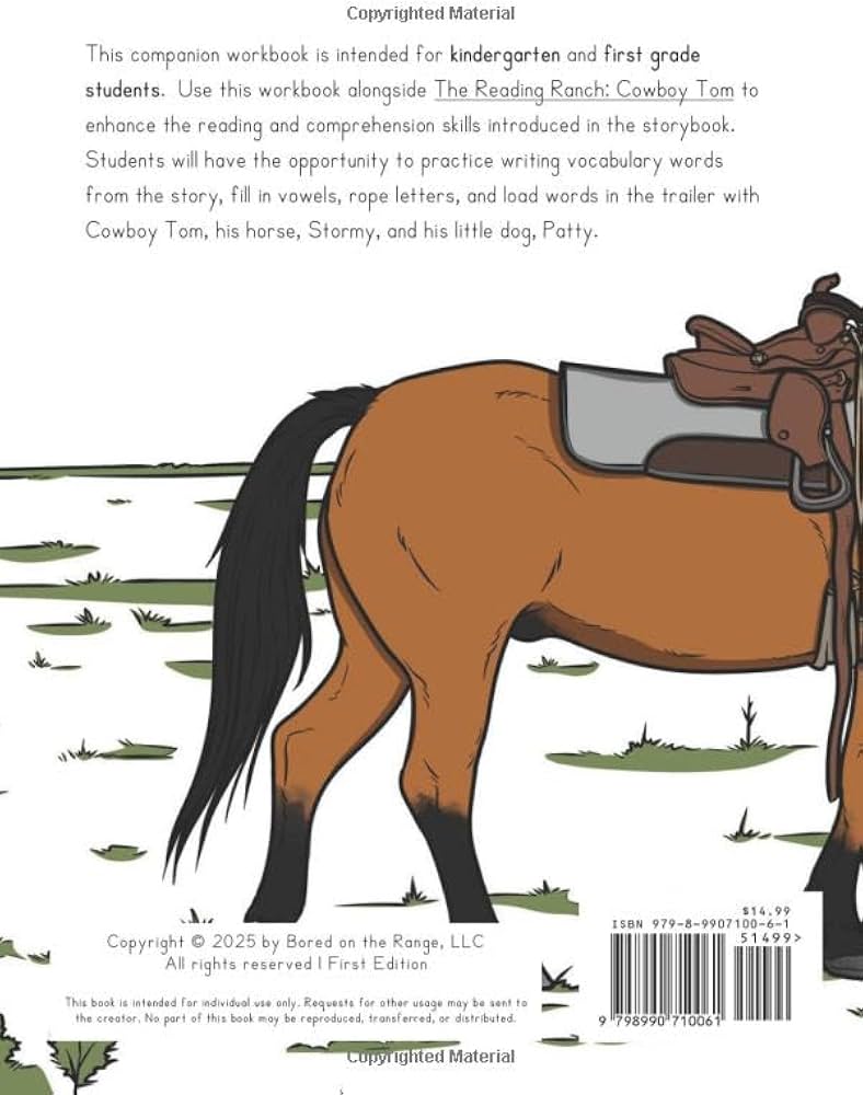 The Reading Ranch: Cowboy Tom Workbook One