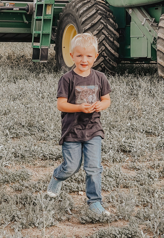 Little Cowboys Tee Dark Grey