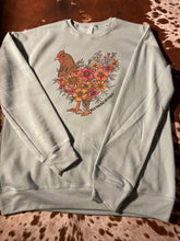 Load image into Gallery viewer, Western Floral Chickens Crewneck