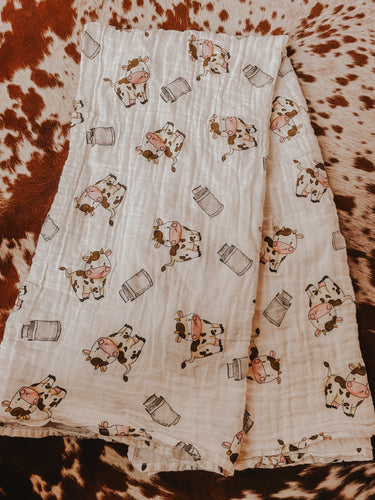 The cow goes MOOOOOO! Swaddle