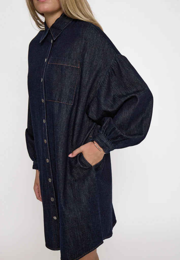 Dark Denim Short Dress
