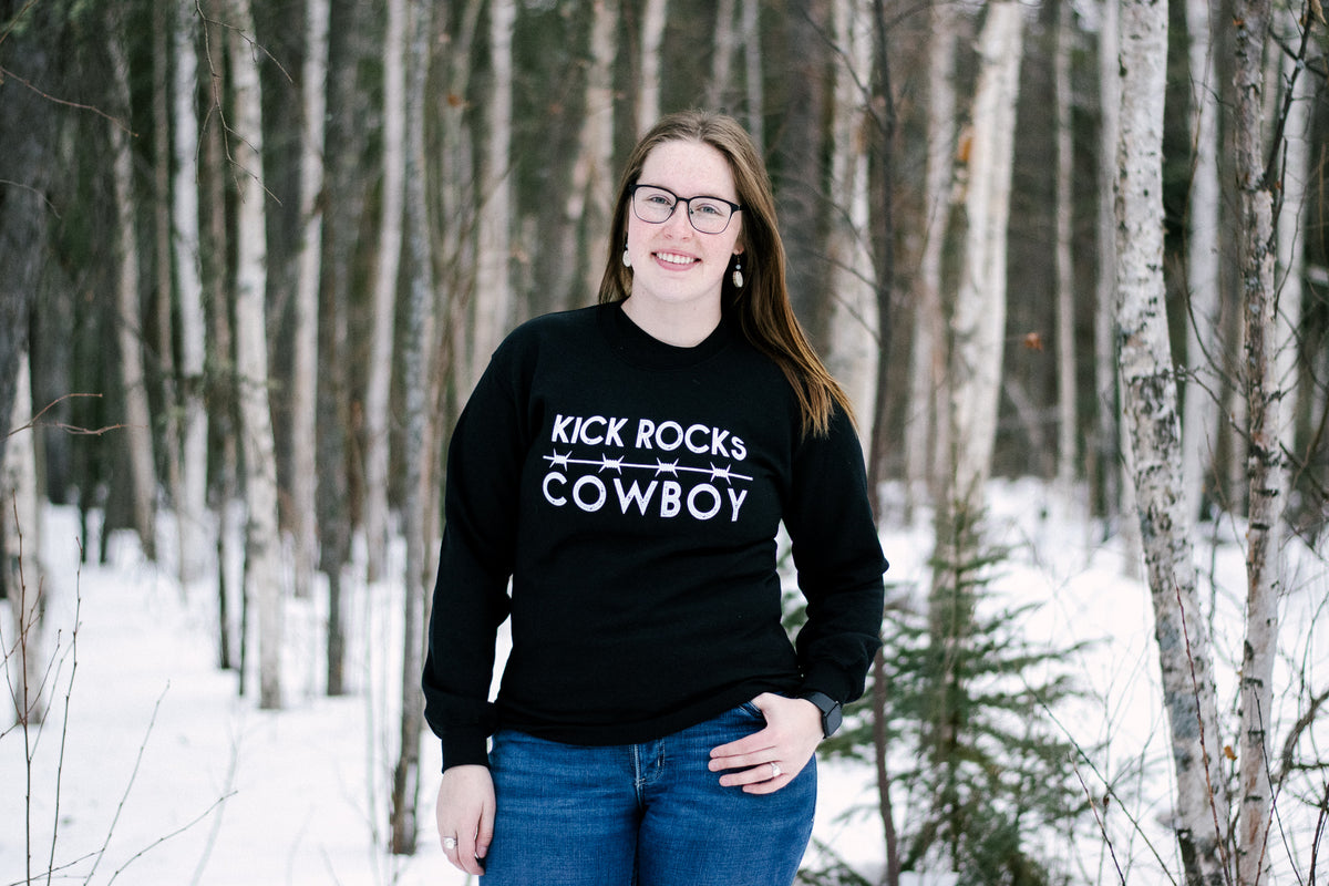 Kick Rocks Sweater Kick Rocks Cowboy Crewneck Sweater – Wild Prairie Outpost