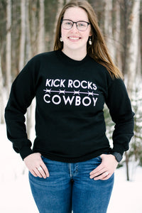 Kick Rocks Cowboy Crewneck Sweater