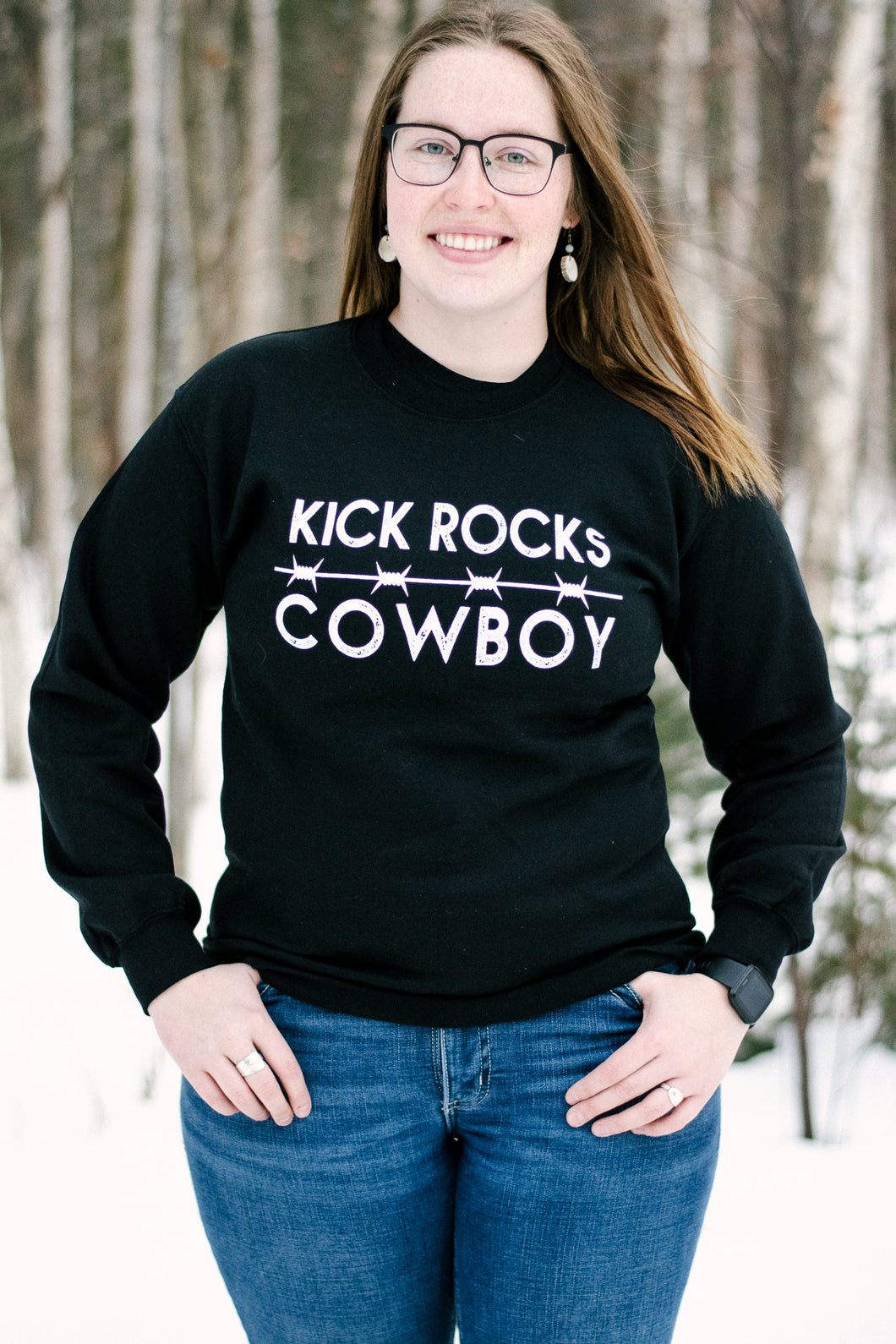 Kick Rocks Cowboy Crewneck Sweater