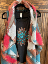 Load image into Gallery viewer, Turquoise Sunflower Graphic Tank Top