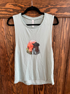 Watercolor Sunset Girl Tank Top
