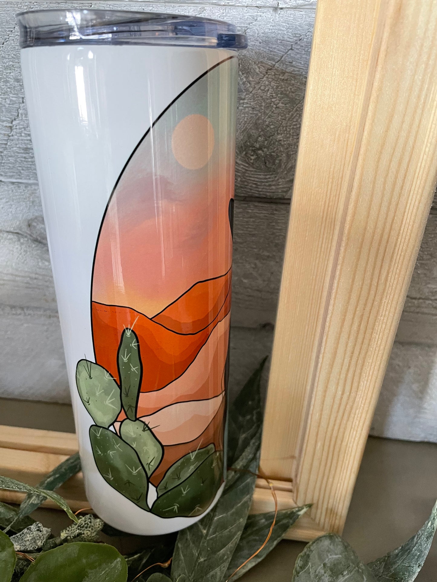 Watercolor Sunset Girl 20 oz Tumbler