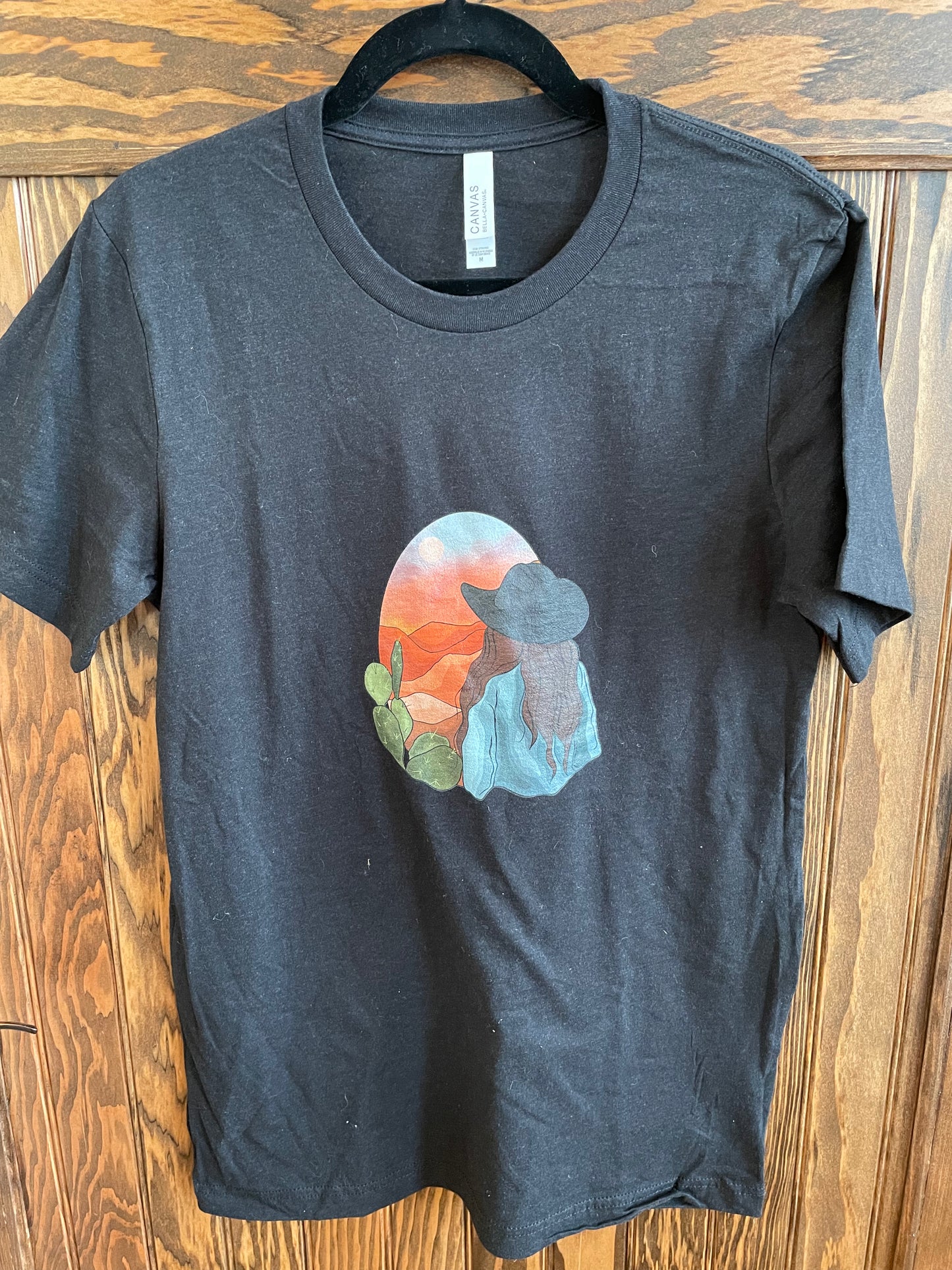 Watercolor Sunset Girl Tee Shirt