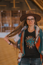 Load image into Gallery viewer, Turquoise Sunflower Graphic Tank Top